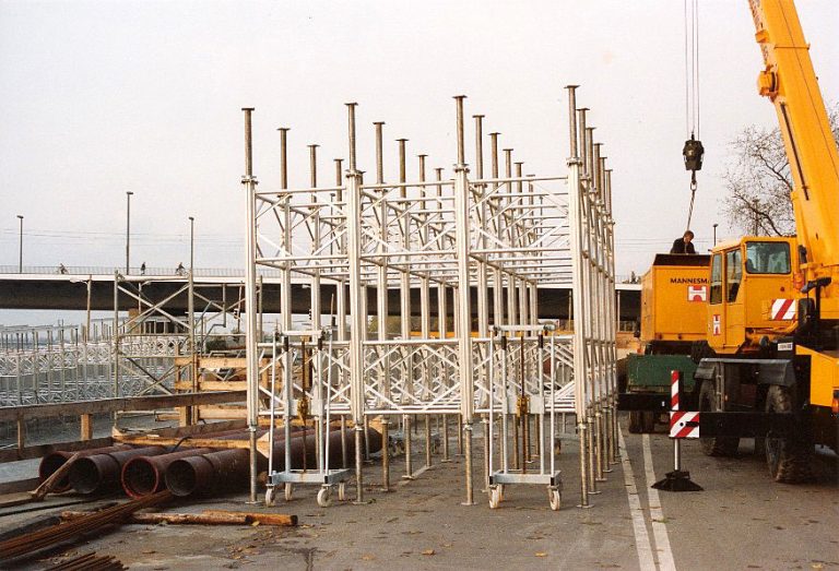 Anwendungsunterlagen für ein Aluminium-Traggerüst